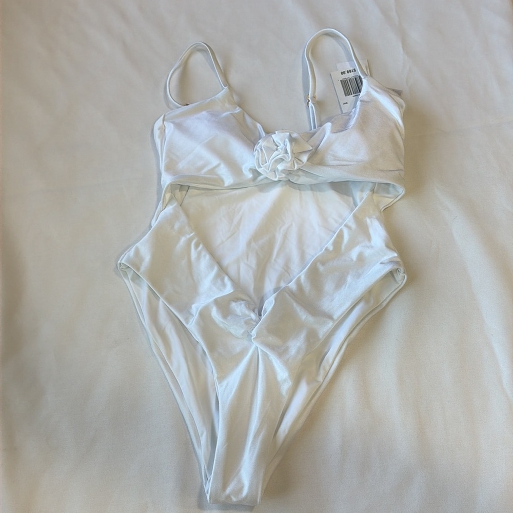 L*Space Sierra One Piece Bathing Suit - White Satin Shine, SMALL - Picture 11 of 11